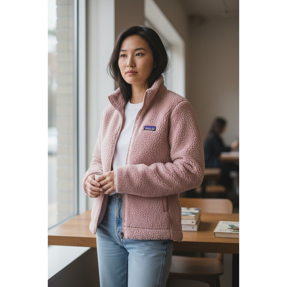 Patagonia Pink Teddy Fleece Jacket